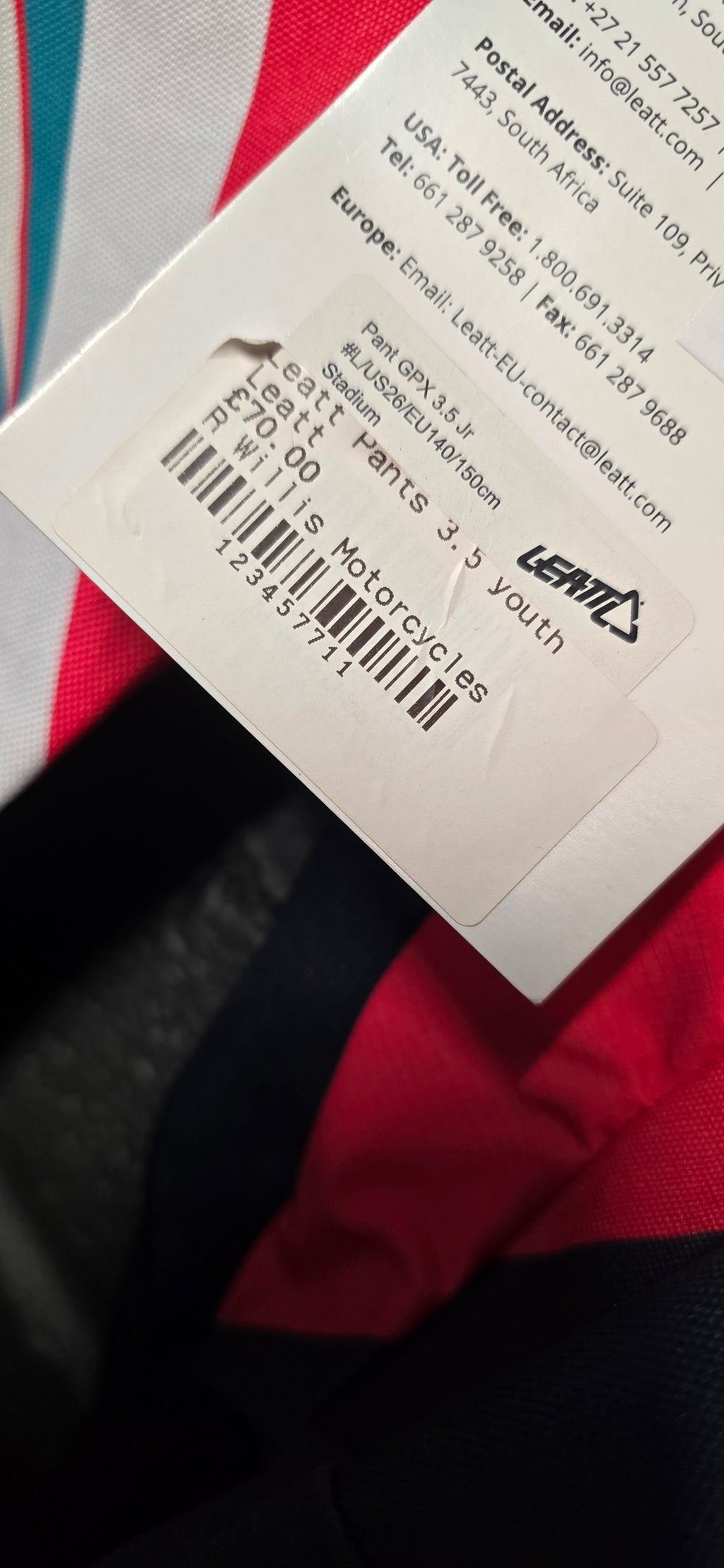 Leatt 3.5 youth Pants *new* RRP £70