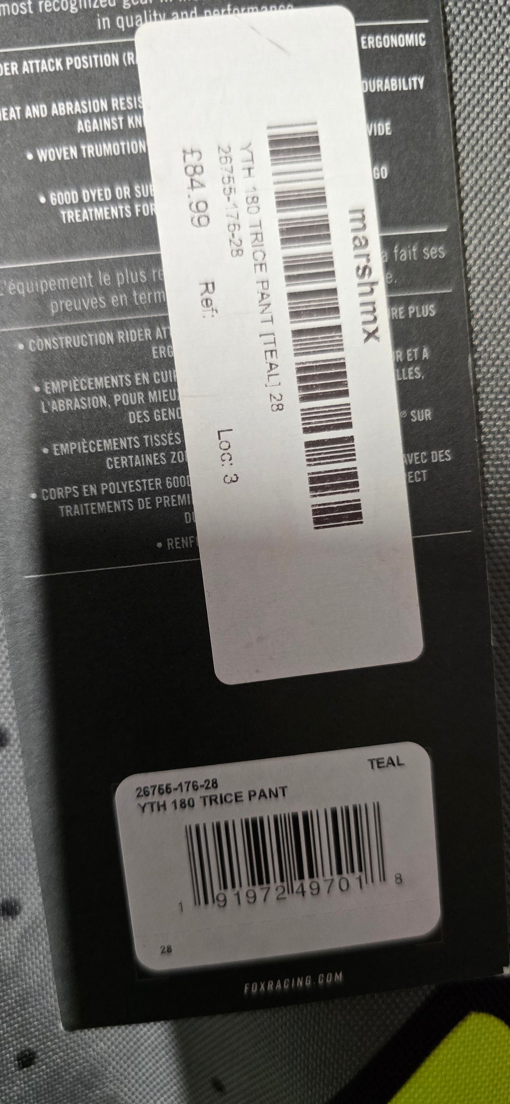 Fox YXL/28' *new pants*